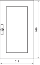 Zeichnung Klarsichttüren rechts IP44 Stahlblech