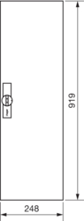 Zeichnung Sondertüren für schmale Durchgänge IP44 Stahlblech
