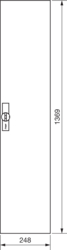 Zeichnung Sondertüren für schmale Durchgänge IP44 Stahlblech
