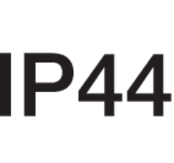 Schutzart IP44: Geschützt gegen feste Fremdkörper mit Durchmesser ab 1,0 mm/Schutz gegen allseitiges Spritzwasser