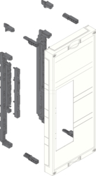 Zeichnung Abdeckung für NH00-Sicherungslastschaltleiste, mit Sammelschienenträger, Abstand 60 mm, waagerecht, h600