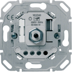 WUD40 Drehdimmer 40-600 W,  für Glüh-/Halogenlampen,  mit Dreh-/Druck-Schalter