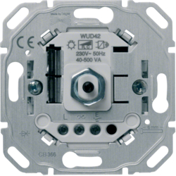 WUD42 Drehdimmer 40-500 VA,  für elektronische Trafos,  mit Dreh-/Druck-Schalter