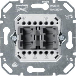 WUE18 Wippschalter-Einsatz,   Serienkontrollschalter,  10 AX,  250 V AC