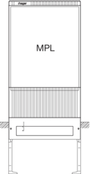 Zeichnung Baureihe 202/205/207, mit PVC Montageplatte Glasfaserverstärkter Kunststoff