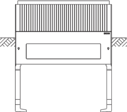 Zeichnung Größe 1, Eingrabsockel Glasfaserverstärkter Kunststoff